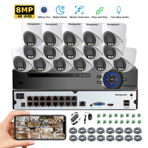 Hongnaer 4/5/8MP 4/8/16CH POE Dome Video di sorveglianza domestica Set di telecamere di sicurezza sistema Wireless NVR POE IP sistema di telecamere <span class=keywords><strong>CCTV</strong></span> - Product Image 1