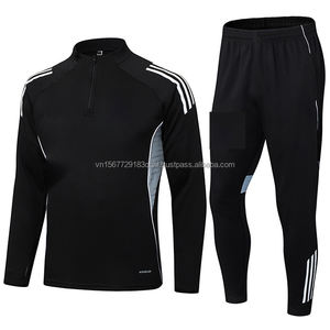 Long Sleeve Half-Zip Printed Football Training Suit Set Jersey Regular Fit Breathable Quick Dry Sun Protection All Seasons - Product Image 5