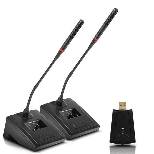 QU7 Gooseneck Desktop Meeting Room Solution Mic Conference System Equipment Audio Video Wireless Conference Microphone