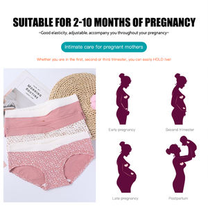 Sous-vêtements de <span class=keywords><strong>grossesse</strong></span> en coton, slip <span class=keywords><strong>taille</strong></span> basse, <span class=keywords><strong>culotte</strong></span> de maternité pour femme enceinte, - Product Image 2