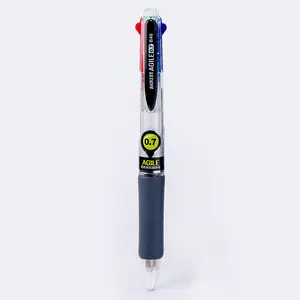 Quatre couleurs stylo à bille, stylo à bille sans clip, 0.7mm stylo à bille