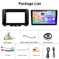 Podofo Double Din Android Autoradio 4 + 64G 9 pouces Autoradio sans fil Carplay Android Auto Pour SUZUKI Jimny 2019 IPS DSP WIFI RDS