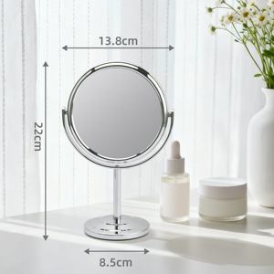 <span class=keywords><strong>Espejo</strong></span> de Maquillaje Simple OEM de Alta Definición 360 °   <span class=keywords><strong>Espejo</strong></span> de Vanidad Metálico Giratorio de Doble Cara para Dormitorio y Uso Doméstico - Product Image 3