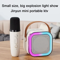 K12 Mini haut-parleur portable Microphone Haut-parleur karaoké Amplificateur stéréo 3D Haut-parleur