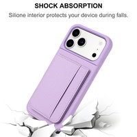 Étui de téléphone multifonctionnel en cuir PU avec fente pour cartes pour iPhone 17 Pro Max, étui portefeuille magnétique pour la série Samsung