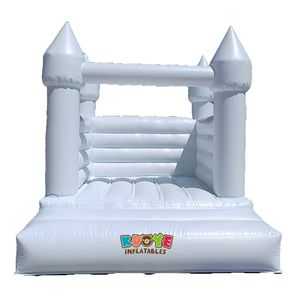 Fiesta de PVC comercial pequeña casa de rebote blanca pequeña boda castillo hinchable blanco Castillo de salto blanco inflable para la venta - Product Image 2