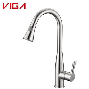 Grifo de <span class=keywords><strong>fregadero</strong></span> de cocina torneiras de cozinha de diseño único en níquel cepillo <span class=keywords><strong>con</strong></span> <span class=keywords><strong>manguera</strong></span> de extensión extraíble - Product Image 1
