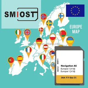 SMIOST 32GB Navigations auto karte Navig Benutzer definierte GPS CID SD-Karte für VW AS V18 Tiguan Passat Europe