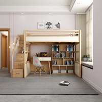 Multifunktion ales Kombination sbett Kleine Einheit Kinder bett unter Schreibtisch Doppel Eins mit Kleider schrank Hoch-und Niedrig bett
