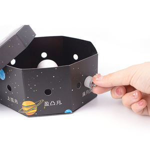 Genesis üretim DIY kiti ay fazı modeli çocuklar için kök öğretici oyuncaklar şişme kağıt oyuncaklar - Product Image 4