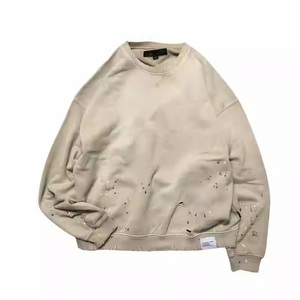 <span class=keywords><strong>Sweat</strong></span>-shirt de luxe lourd 100% coton pour homme <span class=keywords><strong>Sweat</strong></span>-shirt ras du cou personnalisé entièrement vieilli - Product Image 5