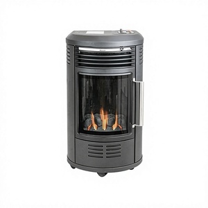 Stylish Black Portable Gas Heater with Battery Ignition for Bedroom & Living Room Use Nordica Brand Dual Airflow Safety Shut Off - Product Image 5
