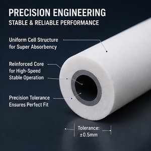 Non-Lint PVA Sponge <b>Roller</b> for Commercial <b>Floor</b> Scrubber Robots - Product Image 3