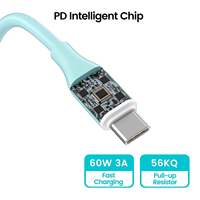 Cable de Carga Rápida Trenzado Tipo-C a C de 60W para Teléfono Inteligente, Laptop y Cámara
