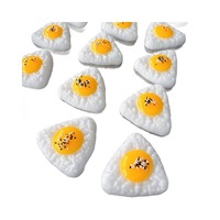 Jouet Squishy en TPR en forme de Boule de Riz au Jaune d'Œuf, Doux, à Rebond Lent, Anti-stress, Jouet Promotionnel
