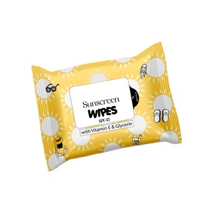 Lingettes humides hydratantes pour protection solaire pour le visage enveloppées individuellement avec SPF 20 - Product Image 3