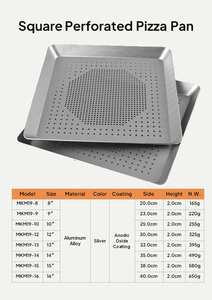 Premium Extra Large 16 pollici in alluminio quadrato perforato padella per <span class=keywords><strong>Pizza</strong></span> con Design a flusso d'aria - Product Image 2