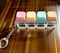 LED Keycap Fidget Keychain Custom UV Printing Anime Design Stress Relief Plastic Metal Keyboard Stim Toy
