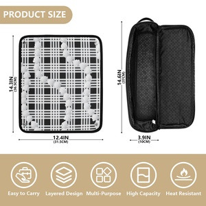 Nouveauté : Organisateur portable personnalisé avec imprimé Puakenikeni Lei, fer à friser 2-en-1, sac de voyage pour outils capillaires avec poignée - Product Image 4