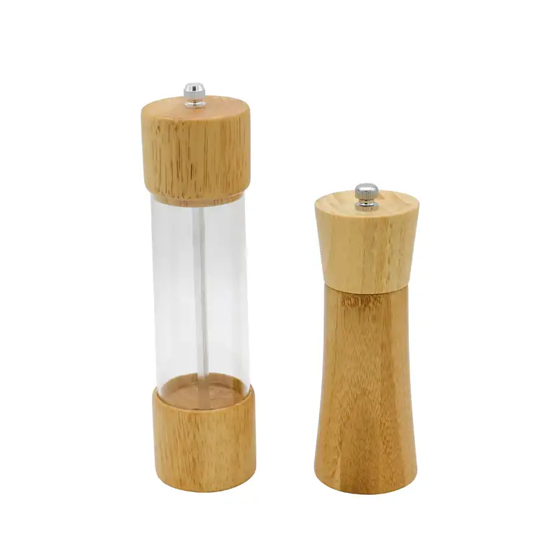 Wood Pepper Grinder - Wooden Mill Includes Good Mechanism Pepper Shakers with Adjustable Coarseness