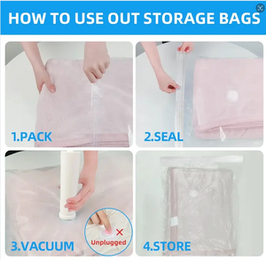 Vente en gros organisateur de rangement pour vêtements garde-robe de maison petits mini et grands sacs de rangement sous vide en plastique pour vêtements - Product Image 5