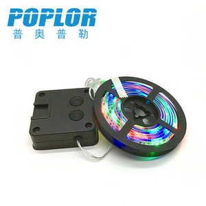 Poplor <b>Led</b> Strip Light 2835Rgb Ws2812B 3M Waterproof Silicone Manual Controller For Indoor Outdoor Lighting - Product Image 1
