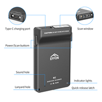 Effon 2025 Nouveau Scanner de codes-barres USB M2 1D/2D avec clip dorsal pour Android/iOS, PDA pour la logistique express et l'inventaire d'entrepôt