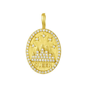 Collar <span class=keywords><strong>de</strong></span> Gargantilla al por Mayor Gemnel, Collares <span class=keywords><strong>de</strong></span> Oro Real, Joyería <span class=keywords><strong>de</strong></span> Plata 925 con Colgante <span class=keywords><strong>de</strong></span> Moneda del Castillo <span class=keywords><strong>de</strong></span> la <span class=keywords><strong>Reina</strong></span> - Product Image 1