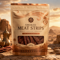 Sachet Doypack de luxe avec fenêtre pour bâtonnets de viande fumée artisanaux, emballage personnalisé pour bœuf séché, fermeture Ziplock SUP