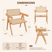 Chaise en bambou durable, moderne, confortable, saine, sans formaldéhyde, pour jardin, salle à manger, fauteuil portable, école, extérieur, chambre, hôtel
