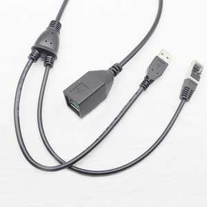 Kundenspezifisches Hochwertiges 8-Pin 12V Betriebenes USB-Buchse auf USB-Stecker + RJ45-Stecker 1-zu-<span class=keywords><strong>2</strong></span>-Splitterkabel - Product Image 4