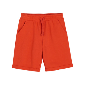 Shorts Bermuda en Tricot Décontractés pour Garçons, Couleur Unie, Taille à Cordon de Serrage avec Poches Latérales, Longueur Courte, Style Décontracté pour Garçons - Product Image 1