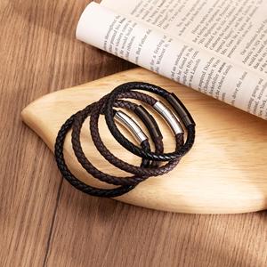 Punk Simple Style Men Jewelry Non-fading Simple Stainless Steel Wire <b>Rope</b> <b>Bracelet</b> Classic Cuff Charm <b>Bracelet</b> for Men - Product Image 6