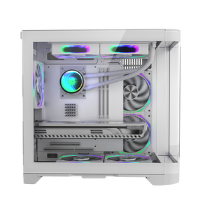 LY meilleure vente OEM Verre incurvé Full View <span class=keywords><strong>PC</strong></span> <span class=keywords><strong>Gamer</strong></span> Cabinet Support ARGB Fan ATX/MATX Cube verre trempé <span class=keywords><strong>PC</strong></span> <span class=keywords><strong>Gamer</strong></span> Case - Product Image 4