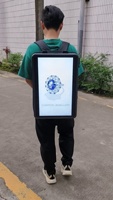 11,6/15/17/18.5/21.5/24/27/32 pulgadas mochila publicidad tv portátil LCD publicidad pantalla mochila LCD cartelera
