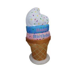 Cono de Helado Inflable de <span class=keywords><strong>4</strong></span> Pies de Altura con Luces LED Preiluminadas de Tres Colores para Decoración Interior y Exterior de Cumpleaños - Product Image 1