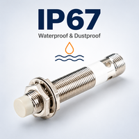 M12-Stecker Ungeschirmter Kapazitiver Näherungsschalter Sensor zur Erkennung von Holz, Stein, Wasser für Flüssigkeitsstandmessung in Kunststofftanks