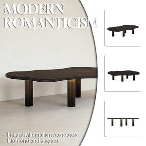 Tavolo da Pranzo di Alta Gamma con Forma Organica Irregolare e Finitura in <span class=keywords><strong>Legno</strong></span> <span class=keywords><strong>Scuro</strong></span>, Arredamento di Lusso per Ville e Hotel - Product Image 2