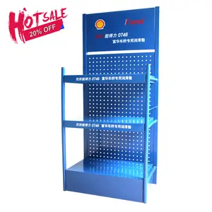 Customized Lubricating Oil Display Rack Painting Can Bottle Display Shelf Stand Rack
