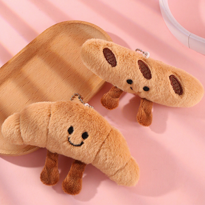<span class=keywords><strong>Porte</strong></span>-clés décoratif en peluche moelleuse, design mini croissant mignon et premium, style <span class=keywords><strong>Kawaii</strong></span> - Product Image 1