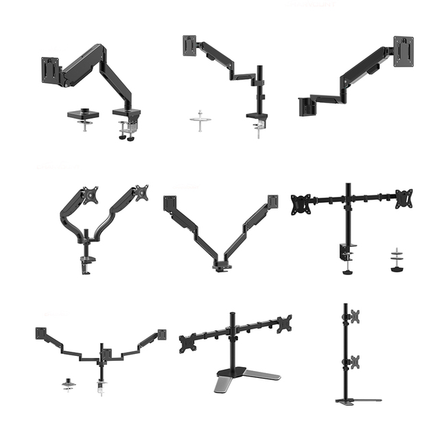 Charmount Single Dual Triple Wall Desk Vertical Computer VESA Monitor Mount for 1 2 3 4 Monitors
