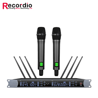 Système de microphone sans fil GAW-TD100 True Diversity UHF Transmission de signal longue distance Microphone d'interview à affichage LCD