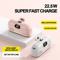 Batterie portable Li-Polymère M-Queen, charge rapide PD 20W, 5000mAh, écran LED, mini capsule, power bank