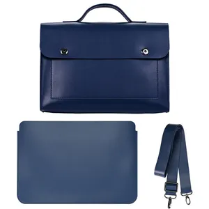 In Stock Three-Piece Suit Leather Laptop Case Sleeve Business Laptop Backpack Bags Laptop Bag