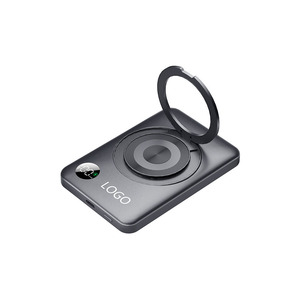 Venta caliente soporte giratorio de 360 grados banco de energía inalámbrico magnético Función de despertador automático cargador móvil portátil - Product Image 3