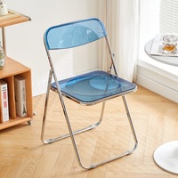 Bunter moderner Acryl-Küchen-und Esszimmer-Sessel in klaren Acryl-Klapptischen und Stühlen für Büro kaffee
