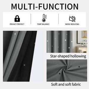 Rideaux occultants DaiRui Star, vente en gros directe d'usine, <span class=keywords><strong>chambre</strong></span> d'enfant, occultation, œillets, découpes, galaxie scintillante, panneaux de fenêtre - Product Image 2