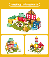 Precio de fábrica de animales de granja, MOQ bajo, juguetes educativos para niños, azulejos magnéticos fuertes, juego de bloques de construcción magnéticos, azulejos de construcción de tallo