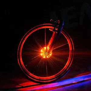 Full color change of seven colors led wheel light Rechargeable bike wheel led Bicycle hub lamp