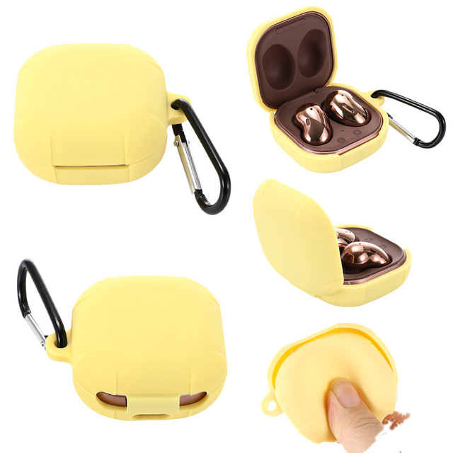 Wholesale Price Candy Color Soft Silicone Protective Case for Samsung Galaxy Buds 2 Pro Silicone Case with Carabiner Ring Hook